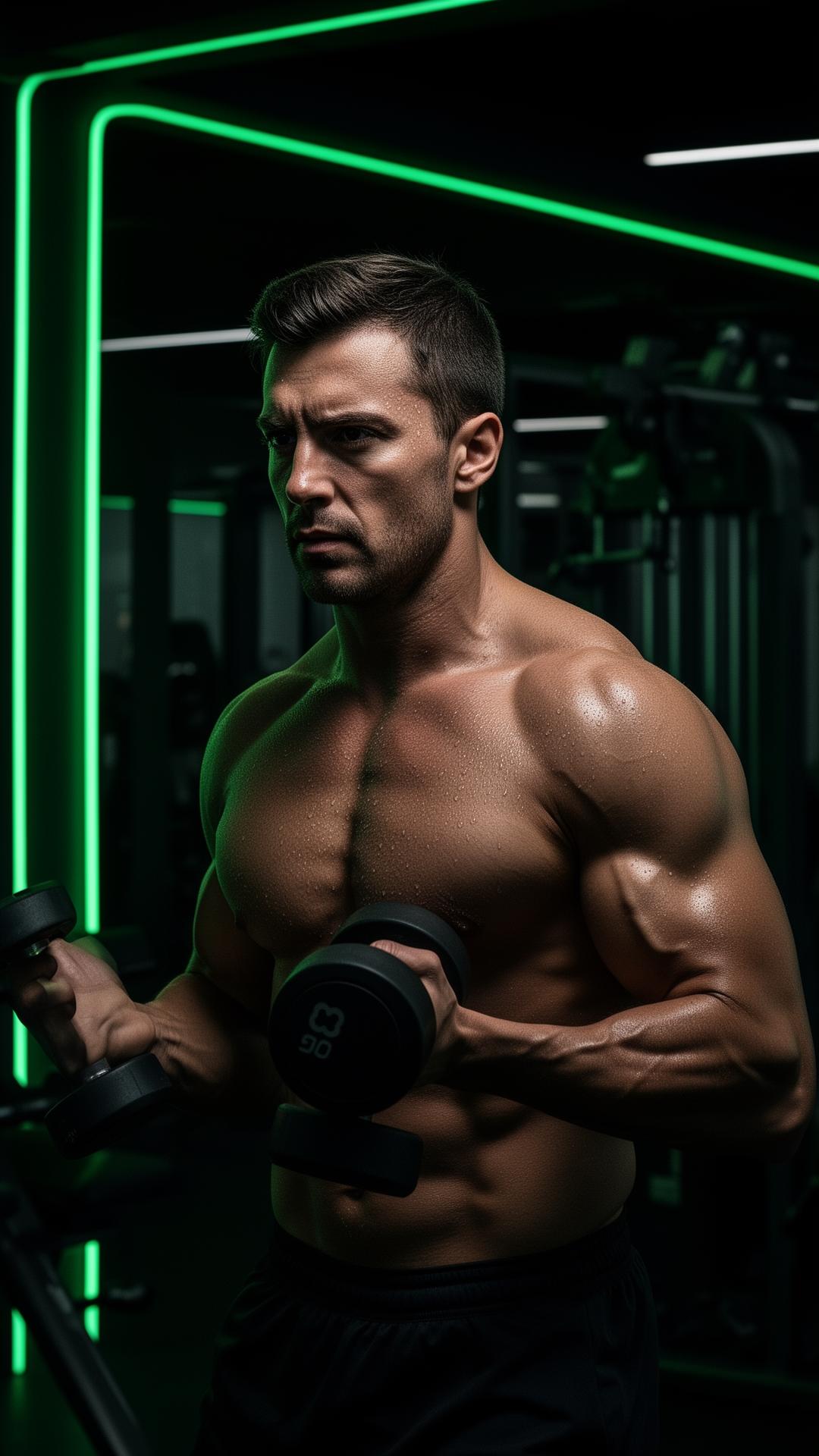 Atleta treinando com determinação